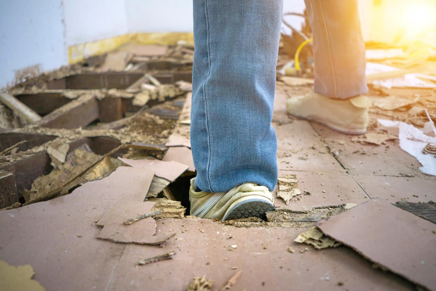 54-year-old woman receives $40,000 after falling through flooring of rental property